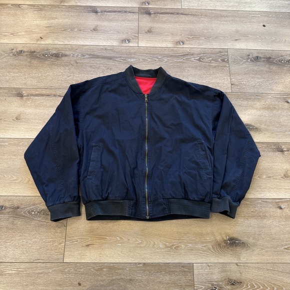 Vintage Marlboro Bomber Jacket Mens M Embroidered 90s Cigarette Reversible - Picture 3 of 7